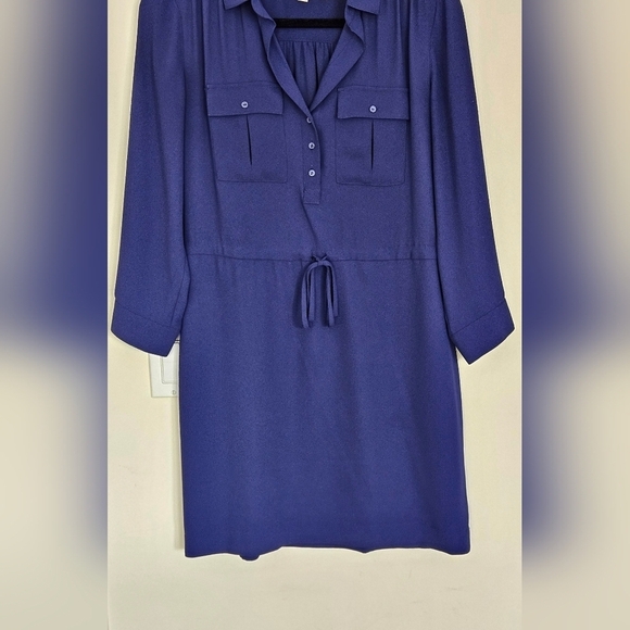 Loft Tie Waist Shirt Dress - Picture 2 of 9
